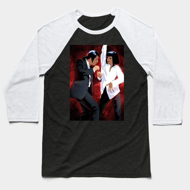 Pulp Fiction Dance Baseball T-Shirt by nabakumov